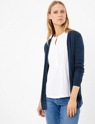 cotton open front cardigan