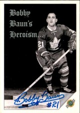 Bobby Bob Baun Signed Auto 1992-93 Ultimate card Toronto Maple Leafs