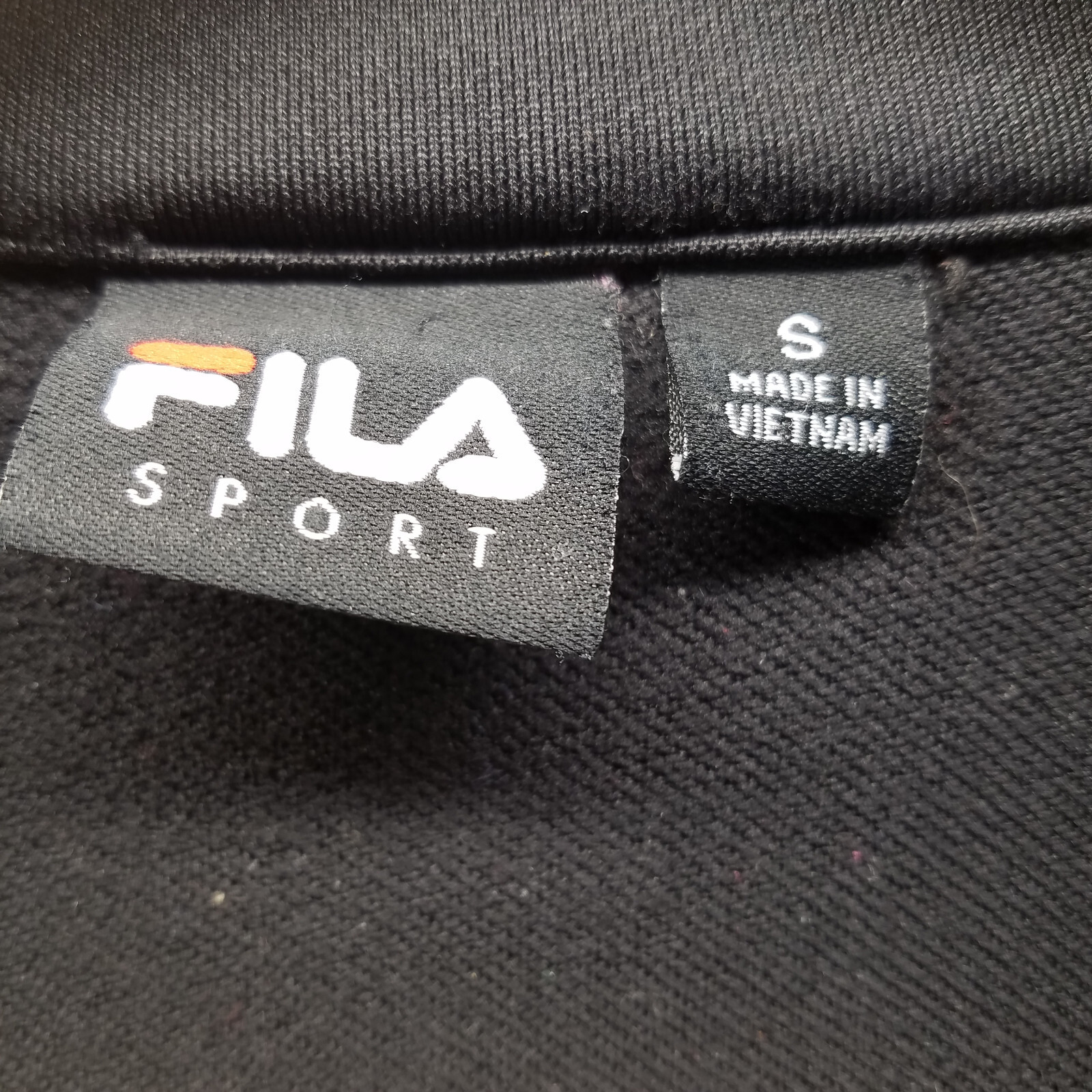 Giacca classica da track Fila Sport cerniera intera donna taglia S tasche colletto nero