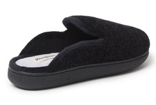 DEARFOAMS Chenille Slippers Size Small 5-6 Scuff Memory Foam Black Womens New