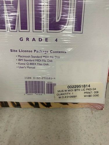 MUSIC WITH MIDI Grade 4 / Share the Music/ User Manual + IBM/MAC Disk NEW/SEALED - Picture 2 of 3