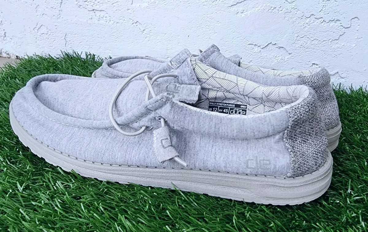 Wally Stretch Mens White Hey Dude Shoes Hey Dude Wally Stone White