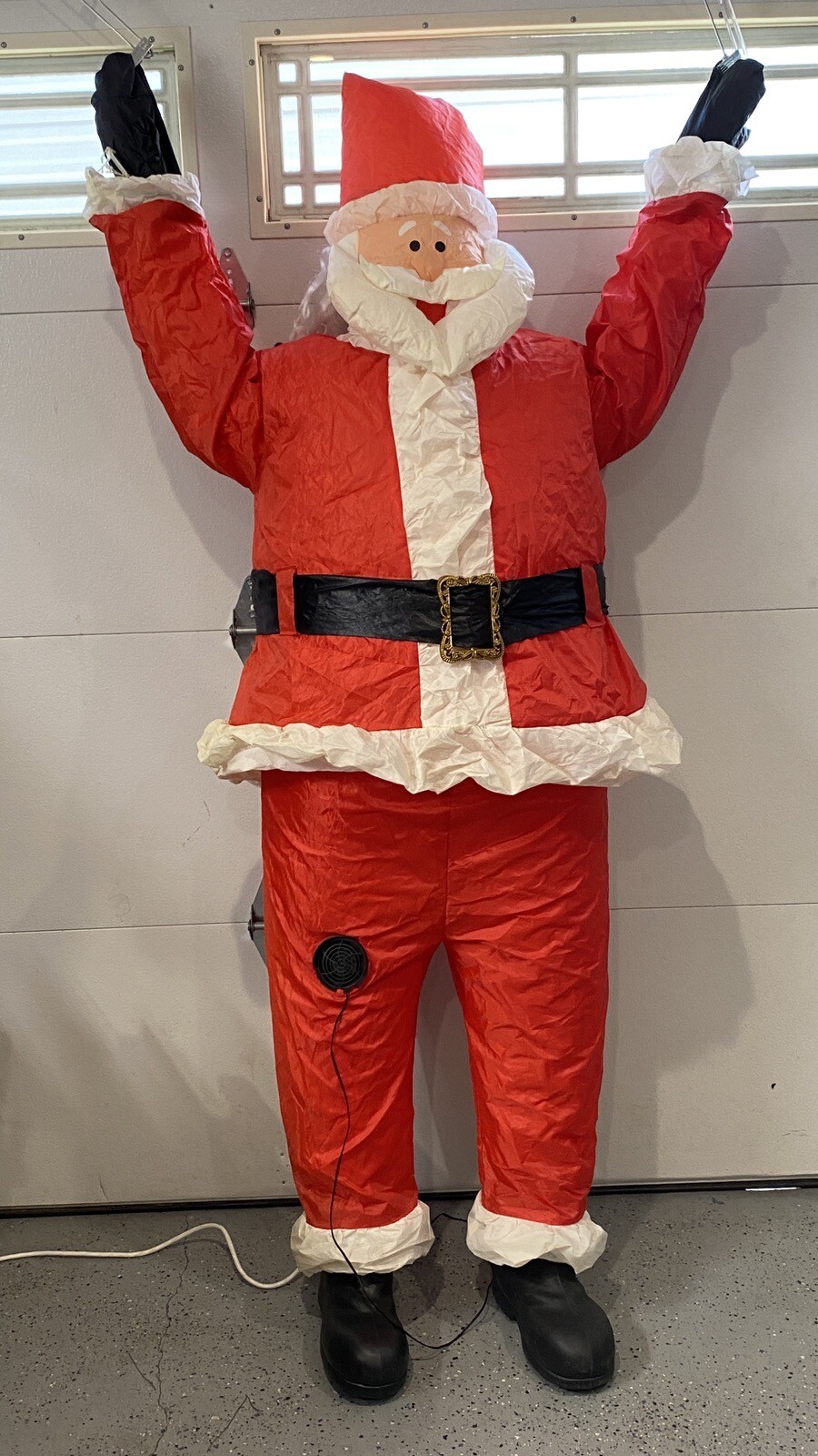 Gemmy Airblown Santa Hanging From Roof Edge Inflatable Vintage EUC eBay
