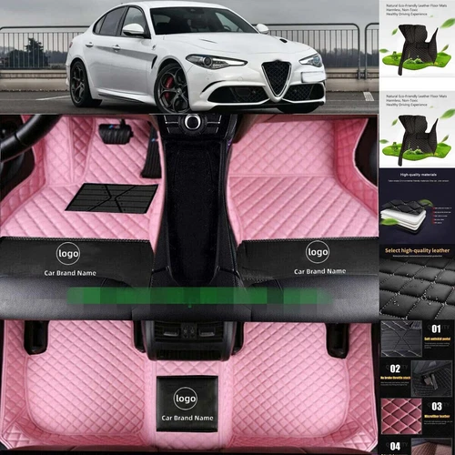 For Alfa Romeo Giulia Stelvio Car Floor Mats Handmade Custom Waterproof Carpets - Imagen 18 de 37