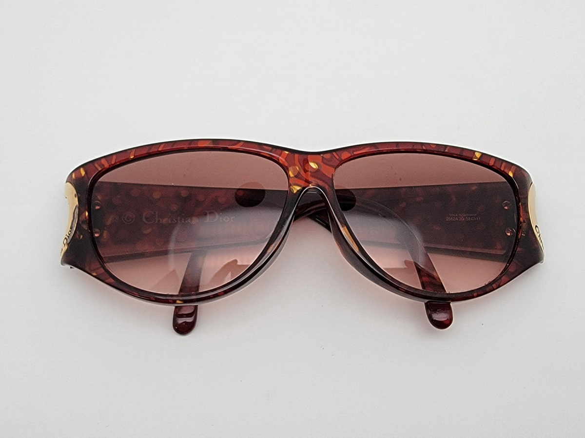 Christian Dior 2662A 30 Red Tortoise Gold Frame Brown Gradient