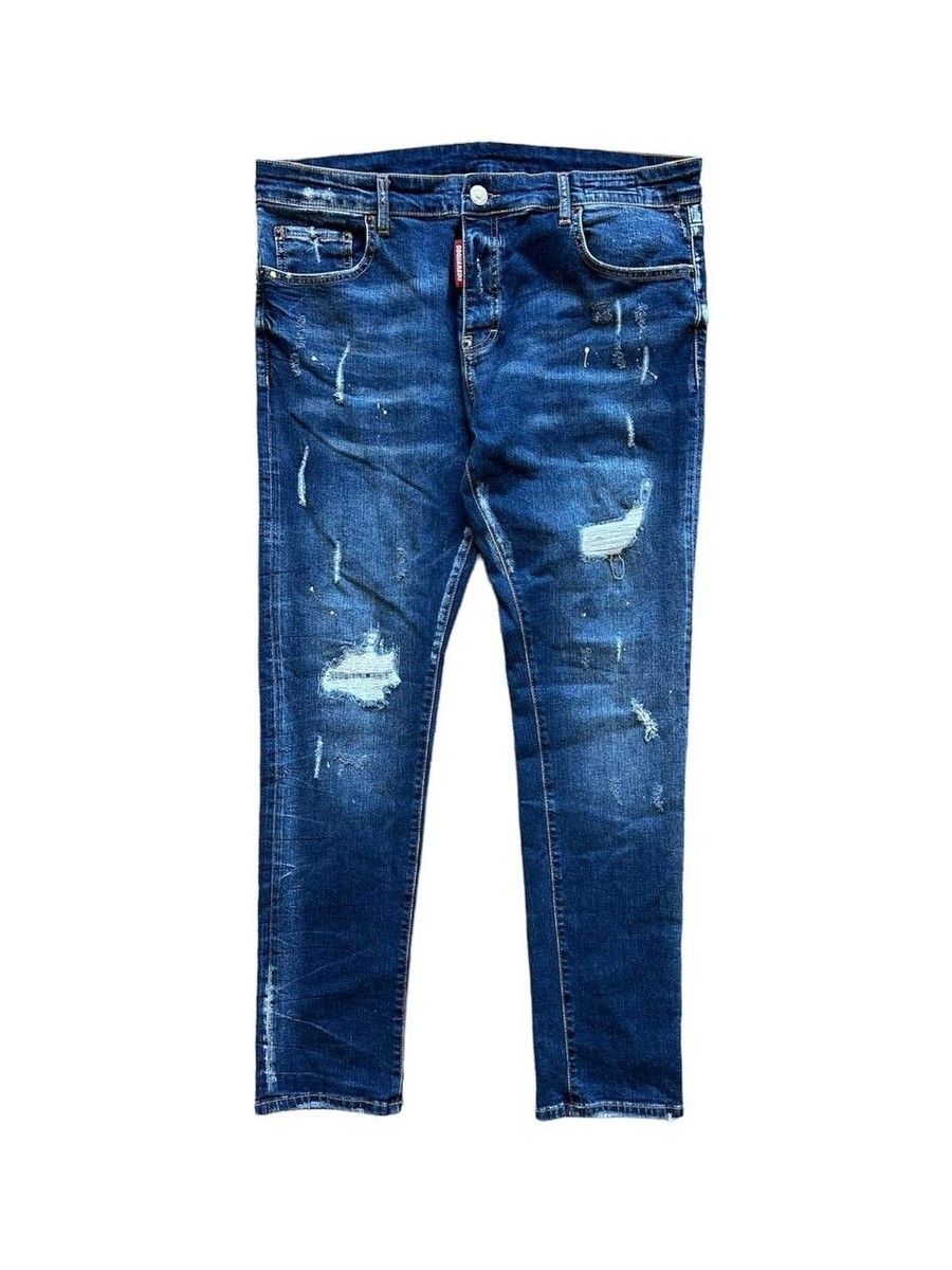 Dsquared2 SKI jeans distressed painted jeans skinny blue
