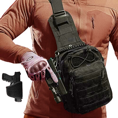 Tactical Gun Bag Shoulder Chest Pack with Sling Concealed Carry