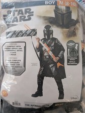 Rubies Star Wars The Mandalorian Boys Costume M 8-10 Cape Mask NWOT