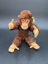 Steiff Jocko Monkey/Chimpanzee Mohair Plush Button In Ear Tag 1947-1953 Vintage