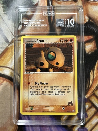 Team Magma's Aron graded TAG 10 for sale on eBay