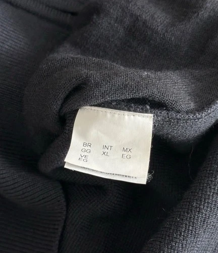 Hugo Boss 100% Virgin Wool Perforated Leather Full Zip Sweater Jacket Men XL image 13