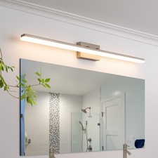 48in Modern Vanity Light for Bathroom Lighting Dimmable 46w Brushed Nickel W...