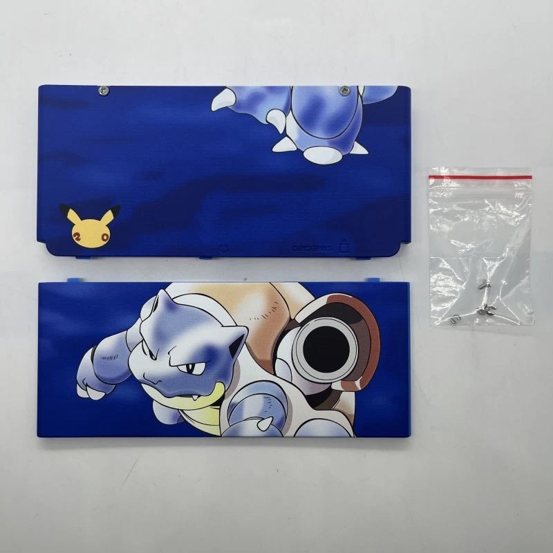 Front+Back Cover Housing Faceplates Shell Pokemon Blastoise For Nintendo New 3DS - Image 3 of 4