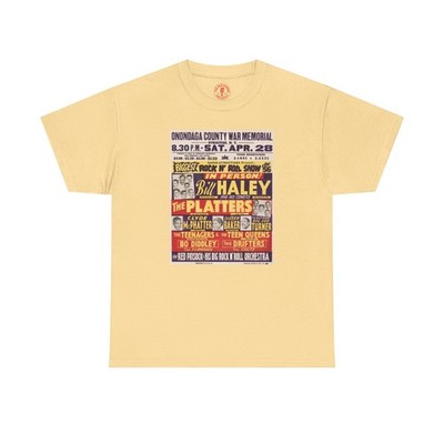 Vintage Retro Marquee Concert T Shirt Bill Haley Platters Bo Diddley NWT S-5XL
