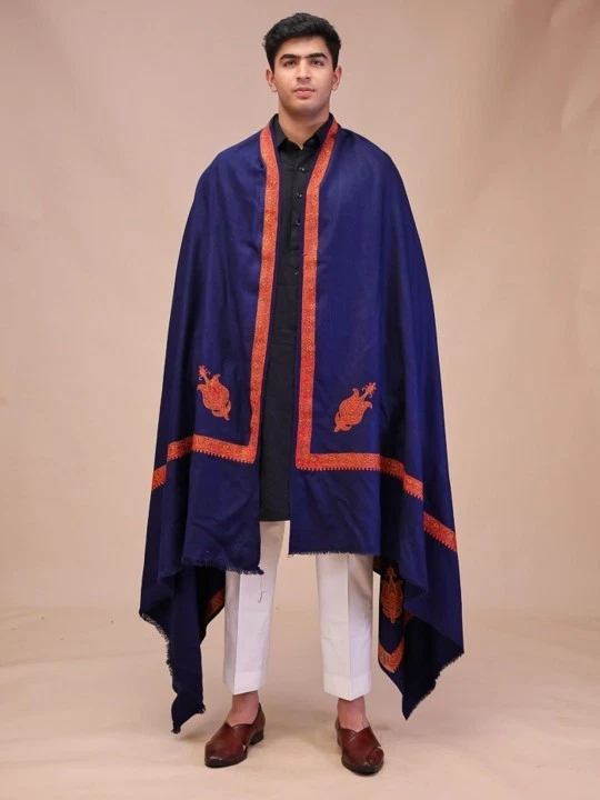 Indian Pashmina Soft Wool 100% Cashmere Men's Scarf Shawl Wrap Stole Silk Warm