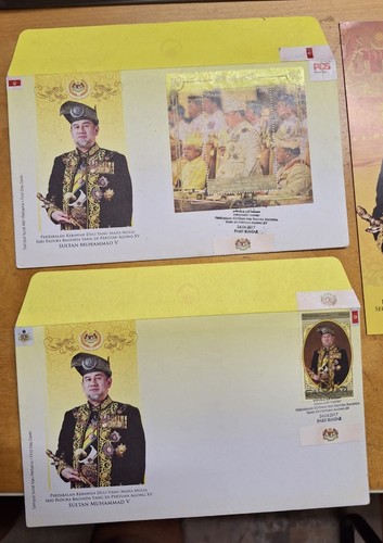 2017 Pertabalan YDP Agong Coronation Sultan Muhammad V Miniature Sheet Stamp FDC - Picture 11 of 11