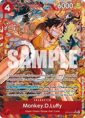 One Piece The Time of Battle Monkey.D.Luffy Alt Art OP16-015 NM english