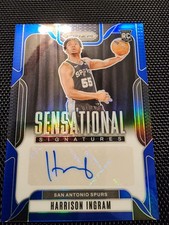 2024-25 Panini Prizm Basketball Harrison Ingram- BLUE SENSATIONAL SIGNATURES /49