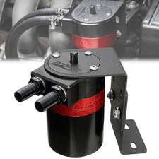 HPS Red 147ML Universal Aluminum Oil Catch Can Tank Kit Fit to 3/8" Barb Adapter