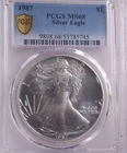1987 American Eagle 1 oz Silver Coin MS 68 Uncirculated