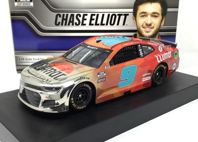 Chase Elliott 2021 Llumar Color Chrome 1:24 Hood Opens DIecast FREE SHIPPING!