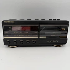Vintage SOUNDESIGN AM/FM Alarm Clock Radio Cassette Player Model 3827 Tested
