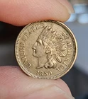 1859 Indian Head Cent Penny  -  AU