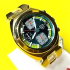Excellent Vintage 1996 Seiko Alba Aka Chronograph GOLD Qz Mens Watch