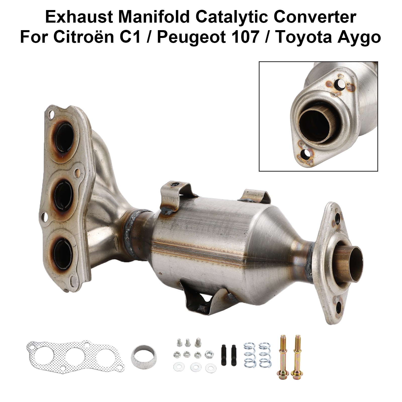 Kit Catalyseur 0342K0 de remplacement pour entretien moteur Peugeot 107 et C1