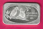 LOVE BIRDS OF NATURE  .999 SILVER ART BAR