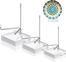 3 Pack Adjustable Metal Arm Display Stand Easel with Acrylic Base for Gemstones 