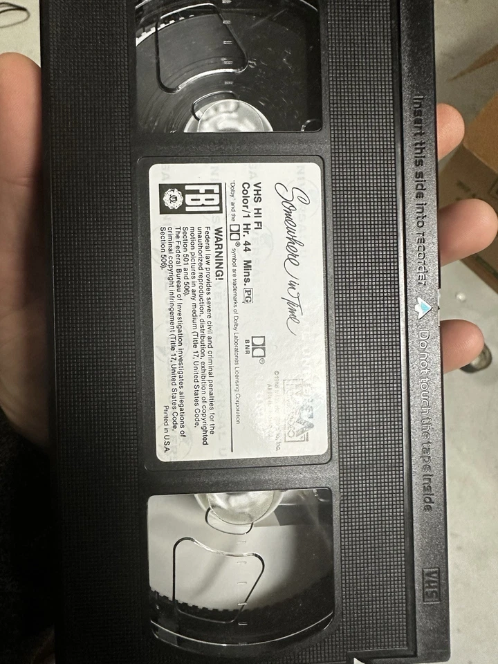 Somewhere in Time (VHS, 1996) - Image 2 of 3