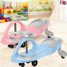 Swing Car Ride on Swivel Scooter Childrens Toy Kids Wiggle Gyro Twist & Go Gift