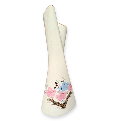Japanese Kutani Flower Vase Kabin Ikebana Arrangement Sakura Design Display V33 - Picture 2 of 13
