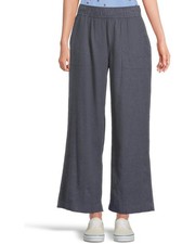 Toad Co Taj Hemp Pants Women's Large True Navy Elastic Waist Wide Leg GBO2052