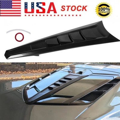 For Corvette C8 Z51 2020-2025 Rear Split Window Applique Louver Trim Gloss Black