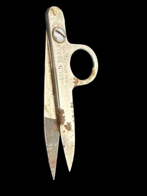 Vintage 4.5'' Snips Scissors Sunbrand Corp Gold Seal Thread Snips St. Pete USA