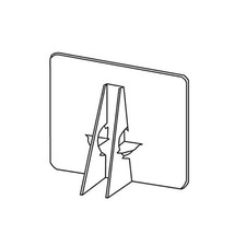 Lineco Self-Stick Double Wing Easel Back 12" White, Pack of 25 L328-1238