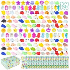 Mochi Squishy Toys 160 Pack - Fun and Engaging Birthday Party Favors for Kids