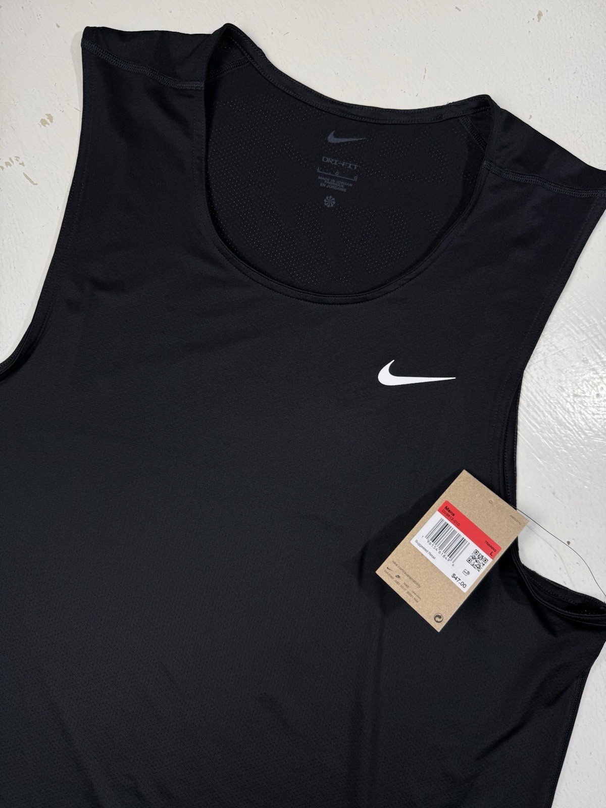Nike Dri-FIT Ready Tank Top Men's Size Large Black Stretch DV9813-010 New L thumbnail 3