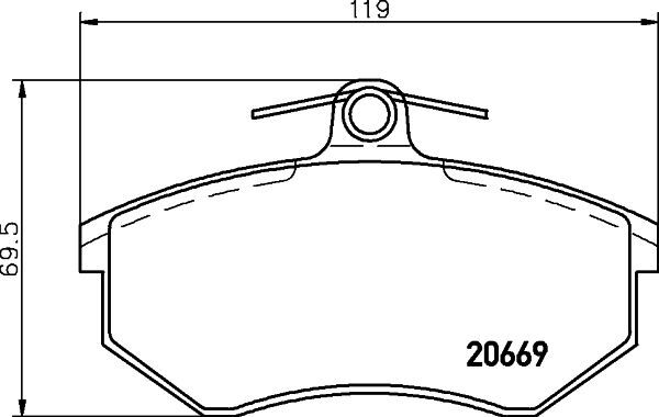 Brembo P 99 026 Bremsbelagsatz, Scheibenbremse-image