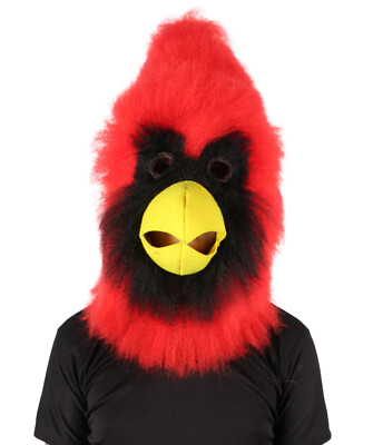 Pelzige Kardinal Vogel Maske rot Tier Kostüm Cosplay Party Requisite Maske