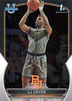 LJ Cryer 2022-23 Bowman University Chrome - 1st #87 - Baylor Bears - Picture 1 of 2