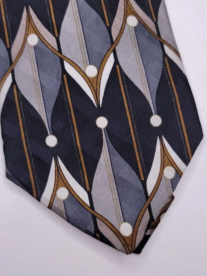 Corbata formal Martin Wong para hombre 58"Lx3,75"W gris/negro Foto 2 de 4