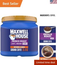 25.6 oz French Roast Dark Ground Coffee - Bold & Aromatic Delight 12.37 per pound