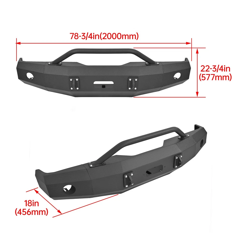 Front Bumper For Chevrolet/ GMC C/K 1500 2500 3500 1981-1987 Heavy Duty - Imagem 2 de 4