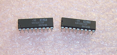 QTY (20) CAT22C10P-30 CATALYST 18 PIN DIP 256-bit 64x4 CMOS SRAM NOS 1 TUBE