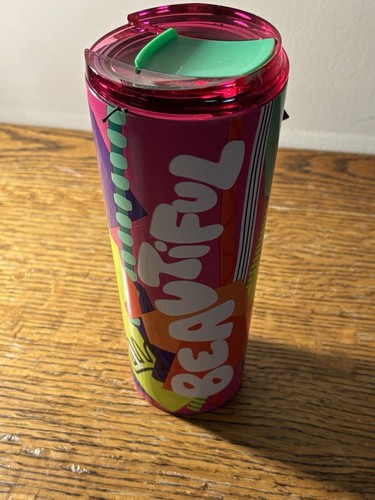 2024 Starbucks x Shae Anthony Rainbow "Beautiful" SS Cold Brew Becher mit Deckel