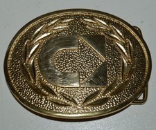 Vintage CI Company Continental Industries Gas Railway Brass High End Belt Buckle