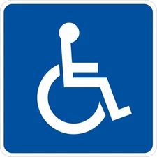 2X HANDICAP PARKING SIGN DISABLE DECAL STICKER 3M VINYL USA VEHICLE WINDOW CARX